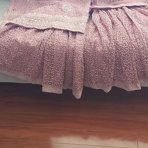 Heavy silk gharara suit with dupatta